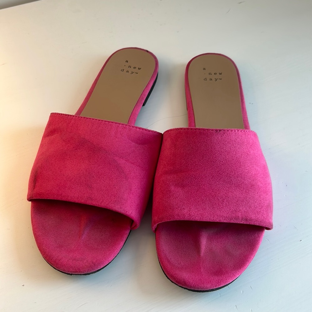 Pink target sandals